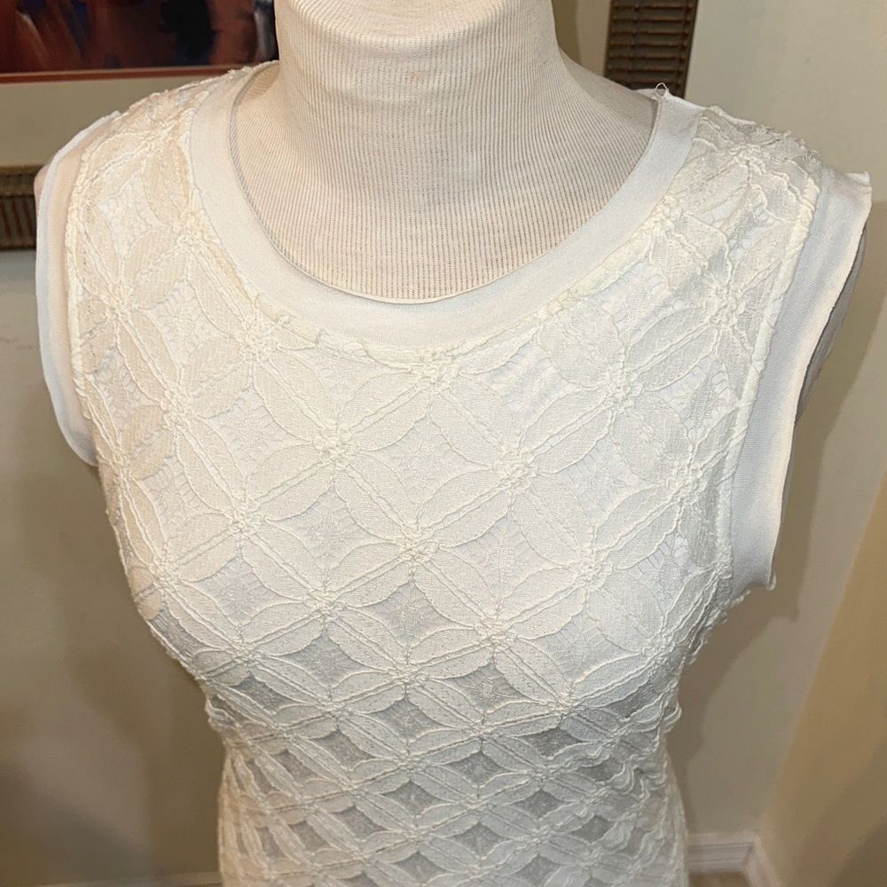 NWT Charlie Paige Elegant White Sleeveless Dress Size SP - Picture 5 of 10